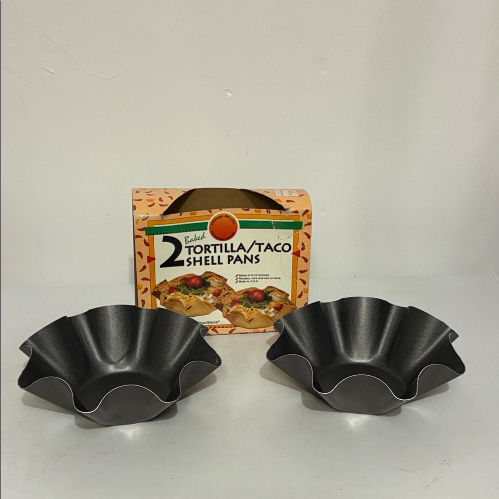 2-Pack Nonstick Tortilla & Taco Shell Pans - Black